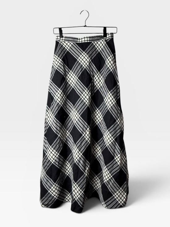 Polo Ralph Lauren Dresses & Skirts - Ralph Lauren Black and White Plaid Maxi Skirt Size 4 (NOTE FLAW) (G)